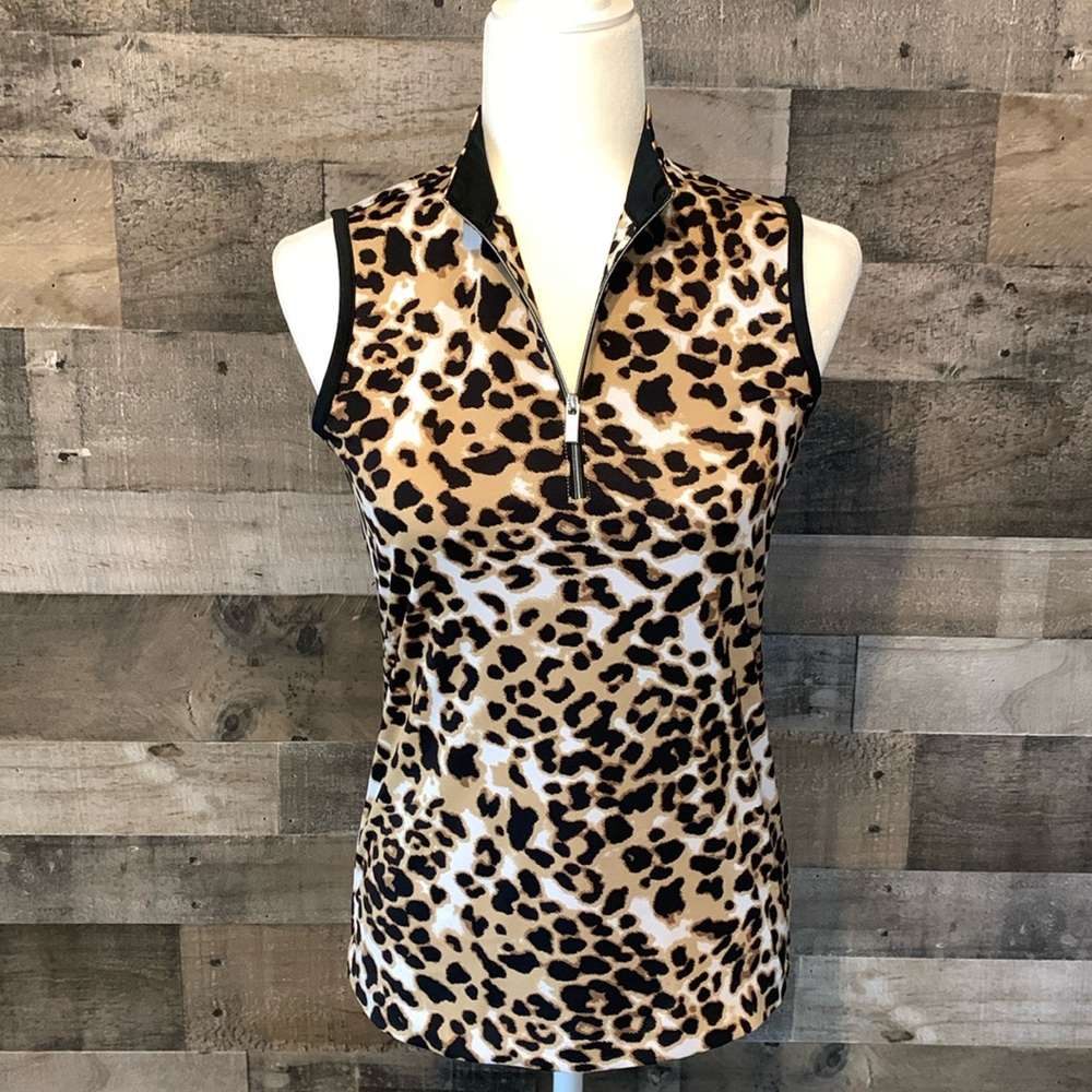 TAIL Sleeveless Leopard Print Top Size XS